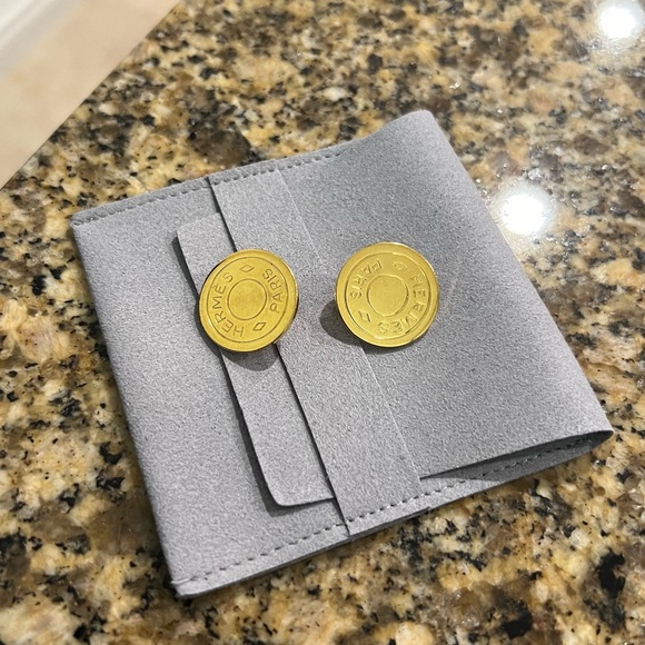 Hermes Jewelry - Vintage Hermes | Bijouterie Fantasie Gold-Tone Clip On Earrings